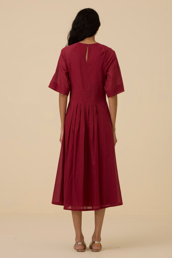 Tamina Cherry Cotton Midi Dress