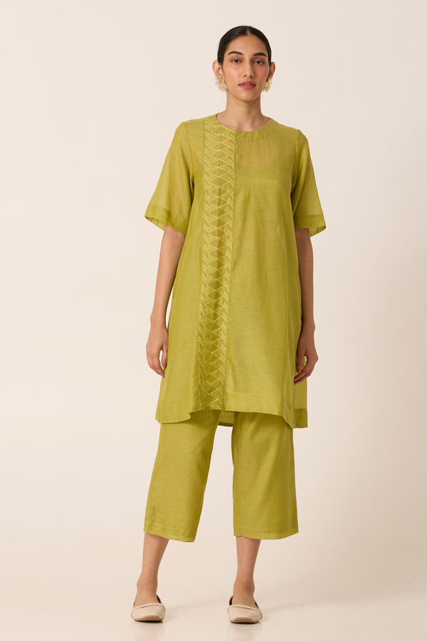 Faiz Green Chikankari Set