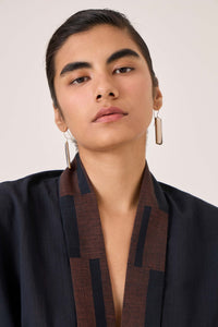 Sajith Black Handwoven Tie Top