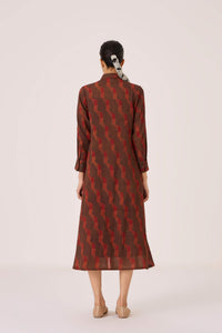 Jini Block Print Shirt Dress
