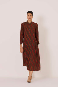 Jini Block Print Shirt Dress