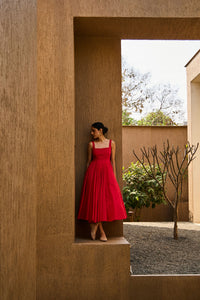 Manoor Red Organic Cotton Dress