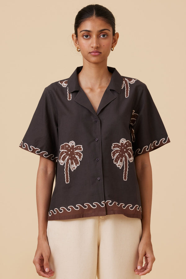 Farin Palm Print Shirt