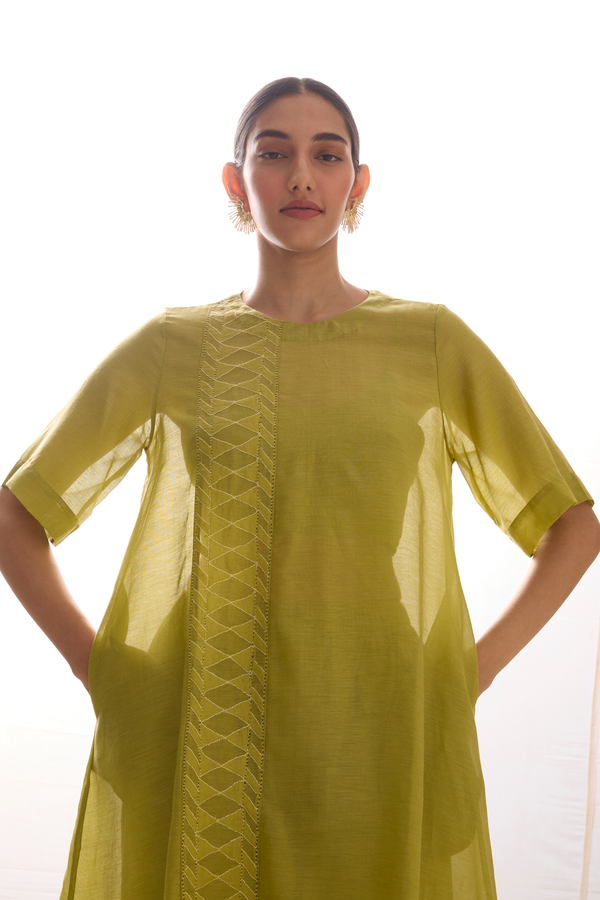 Faiz Green Chikankari Set