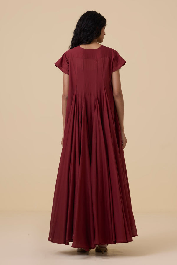 Hadil Berry Cotton Maxi Dress