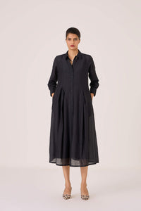Jini Black Shirt Dress