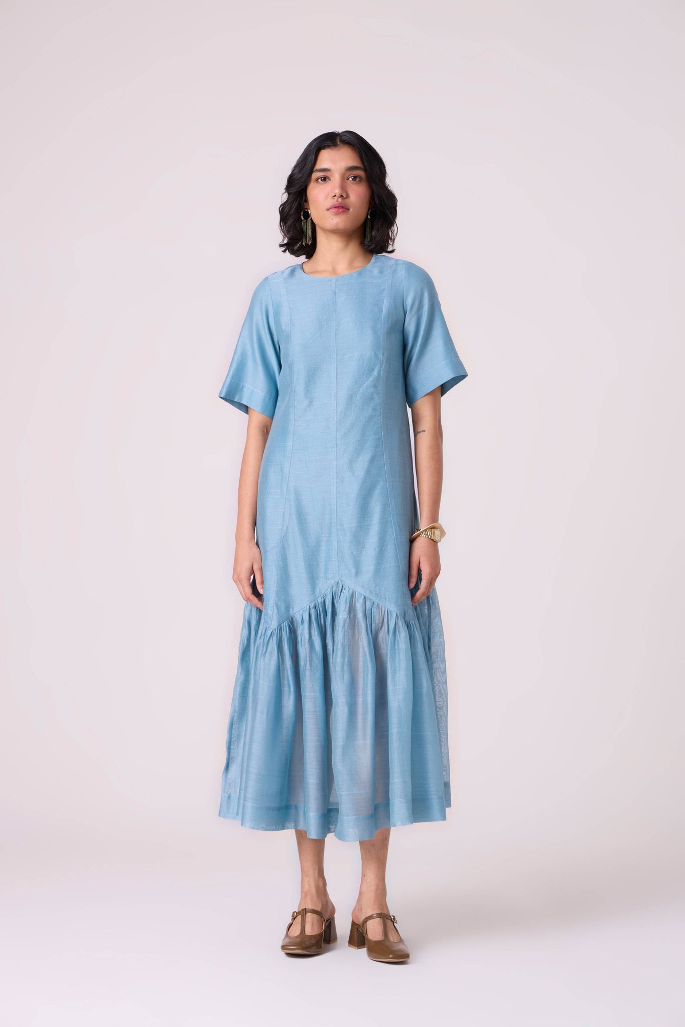 Diana Blue Handwoven Maxi Dress