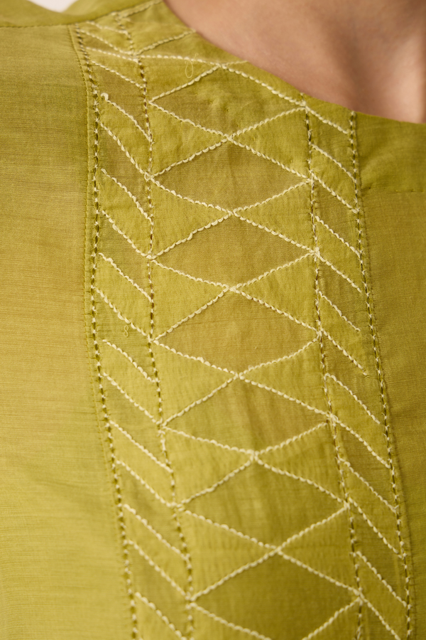 Faiz Green Chikankari Set