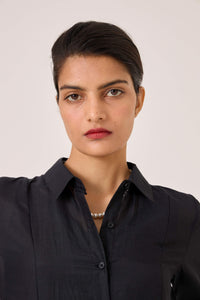 Jini Black Shirt Dress