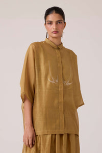 Zuri Yellow Handwoven Top