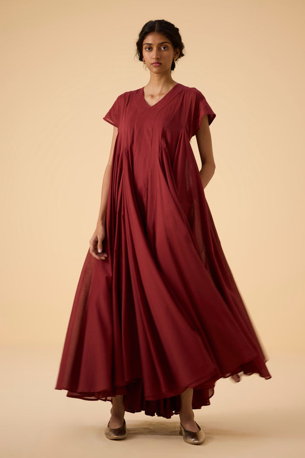 Hadil Berry Cotton Maxi Dress