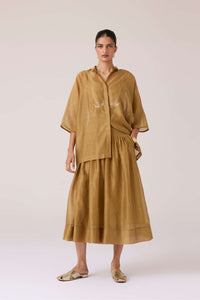 Zuri Yellow Handwoven Top