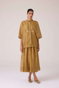 Zuri Yellow Handwoven Top