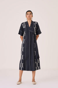 Dilipa Black Button Down Dress