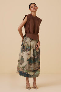 Tahira Brown Top