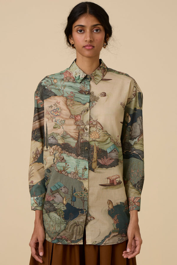 Joyce Green Print Shirt