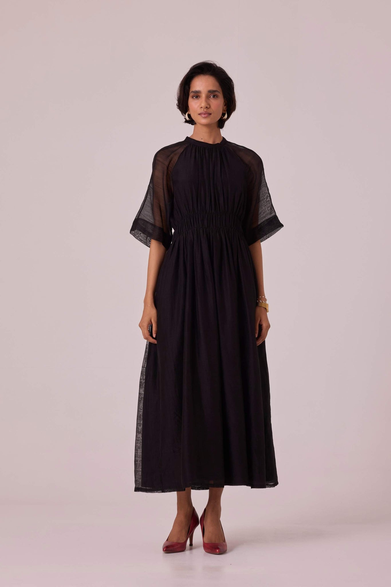Arha Black Handwoven Dress