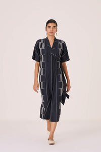 Dilipa Black Button Down Dress