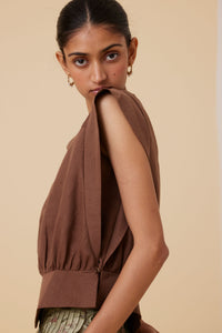 Tahira Brown Top