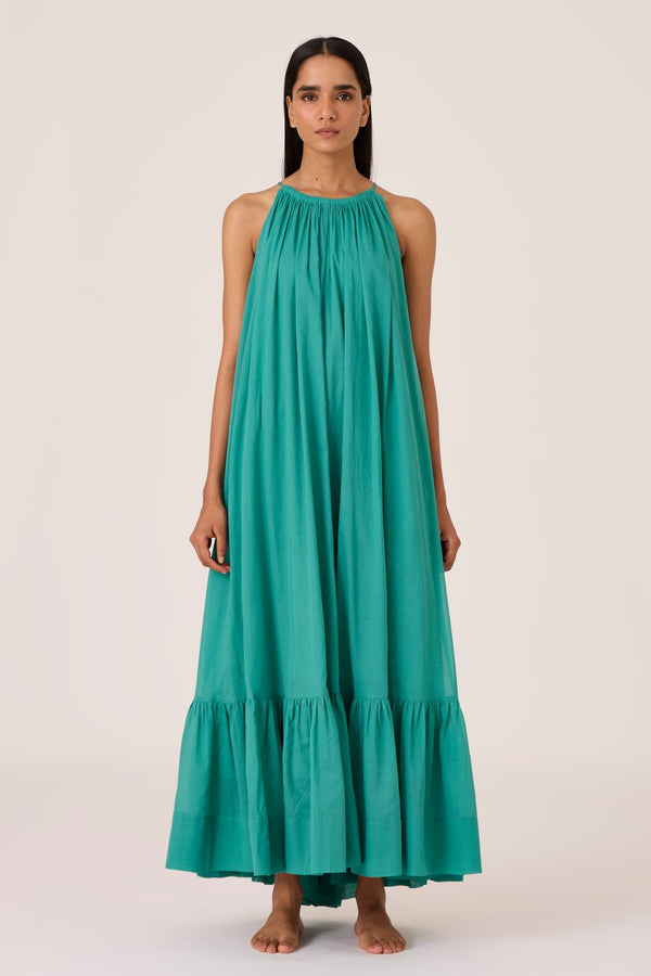 Naiara Cyan Maxi Dress