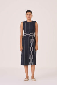 Viva Handwoven Striped Midi Dress