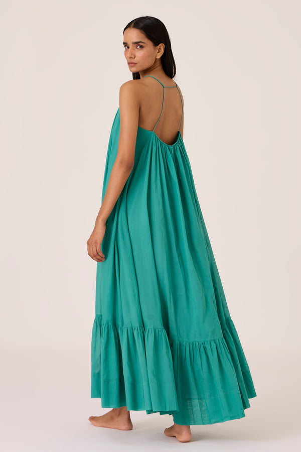 Naiara Cyan Maxi Dress