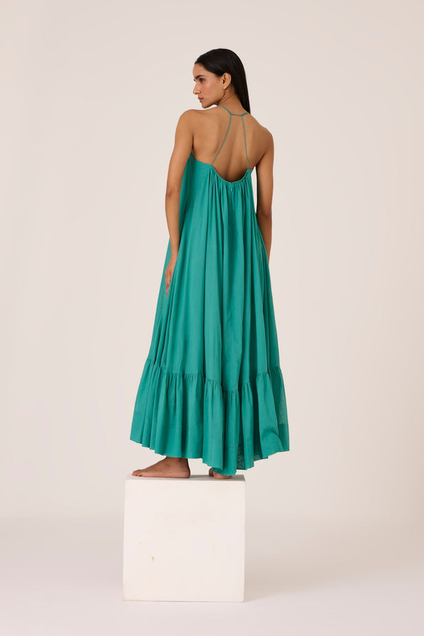 Naiara Cyan Maxi Dress