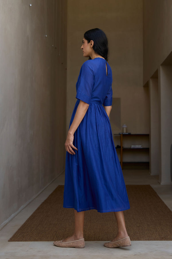 Parina Royal Blue Midi Dress