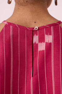 Maarah Rhubarb Ikat Top