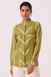 Wilde Green Striped Ikat Shirt