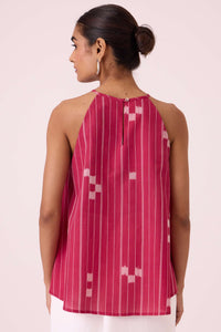 Maarah Rhubarb Ikat Top