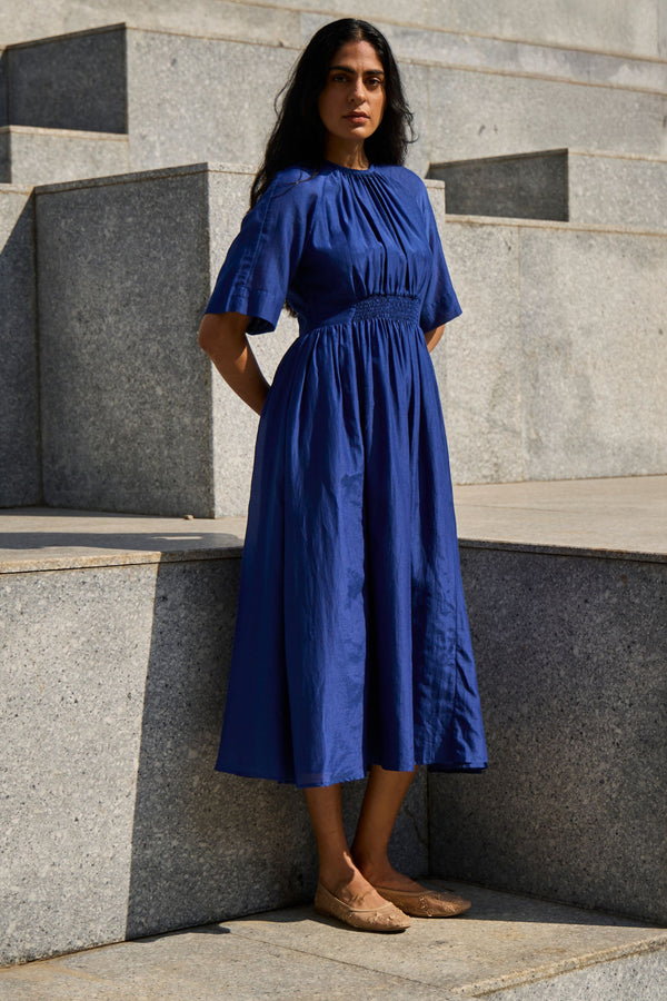 Parina Royal Blue Midi Dress