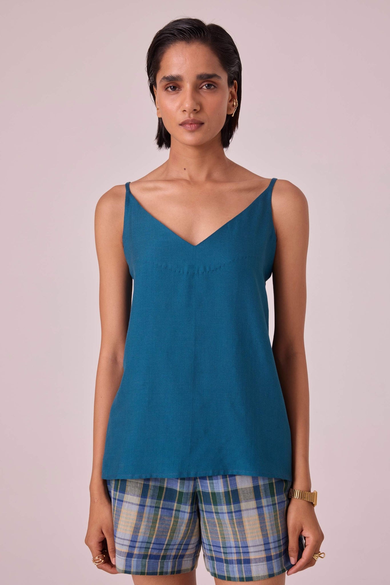 Isse Blue Silk Camisole