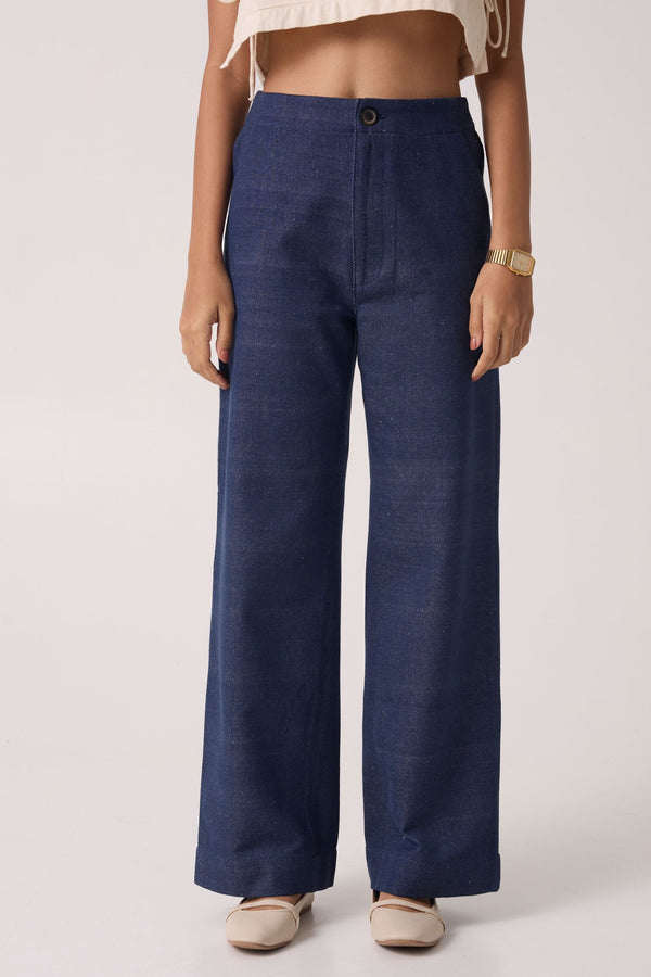 Yelena Handloom Denim Pants