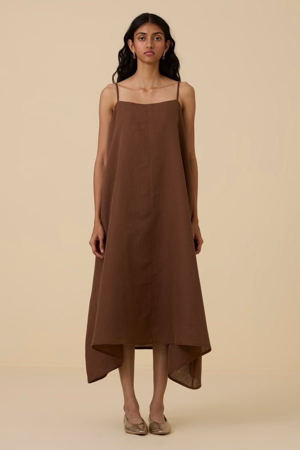 Talib Brown Slip Dress