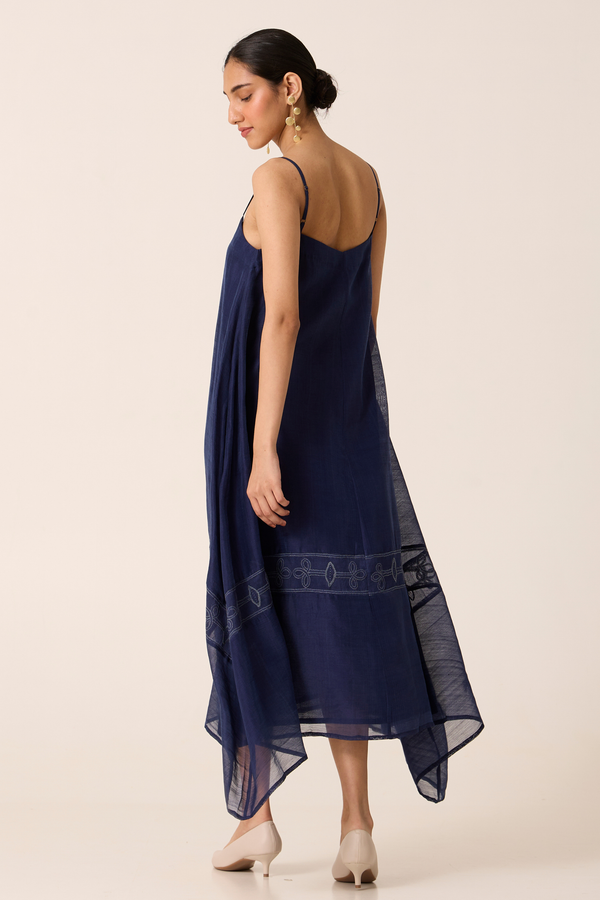 Venu Navy Chikankari Dress