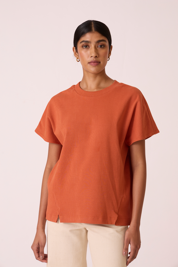 Nadia Orange Cotton Vest