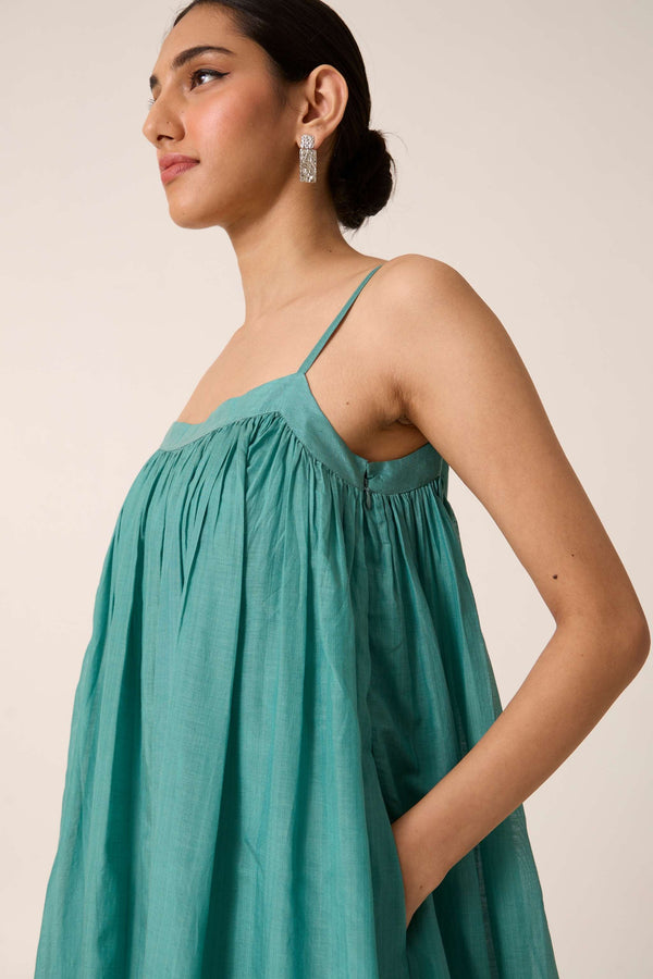 Rabi Cyan Maxi Dress