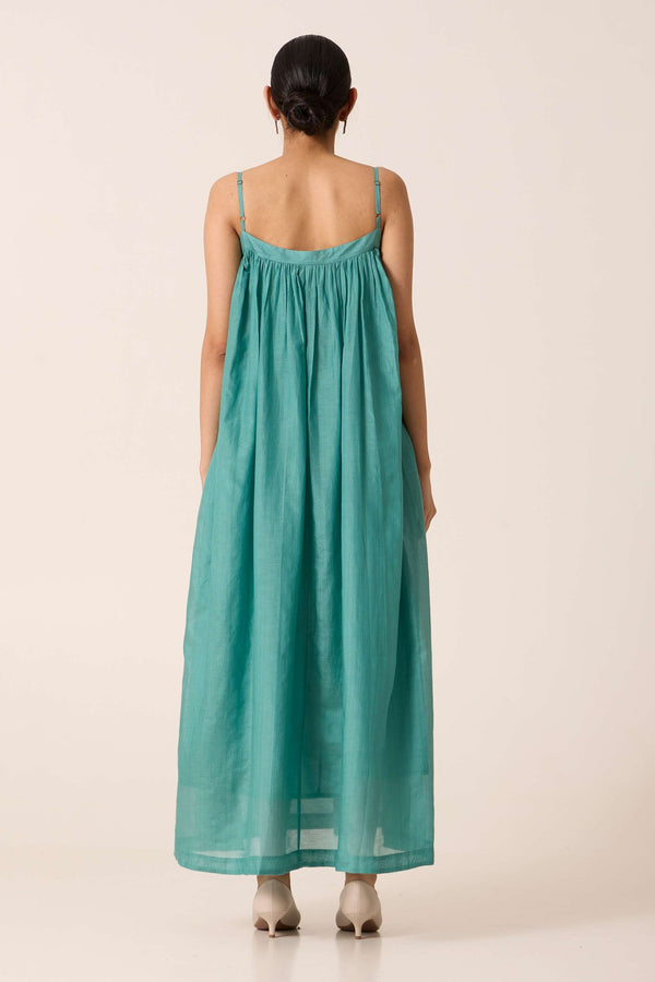 Rabi Cyan Maxi Dress