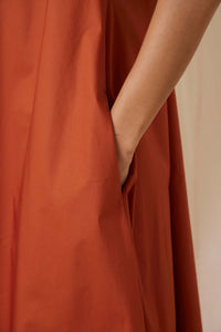 Pina Rust Cotton Dress