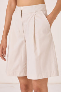 Tswalu Ecru Cotton Shorts