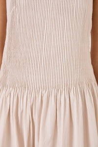 Ziva Ecru Cotton Dress