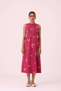 Katerina Rhubarb Ikat Dress