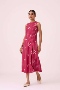 Katerina Rhubarb Ikat Dress