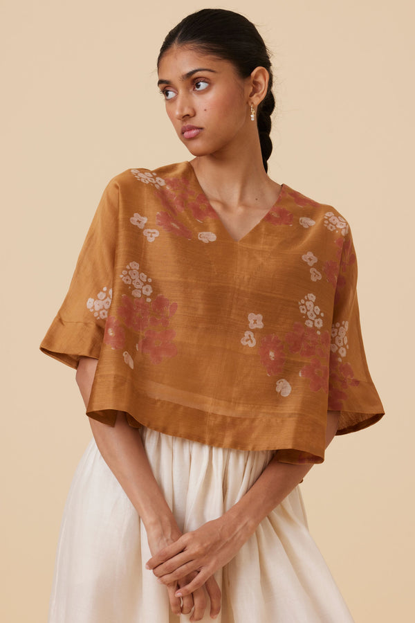 Erina Block Print Handwoven Top