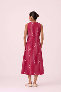 Katerina Rhubarb Ikat Dress
