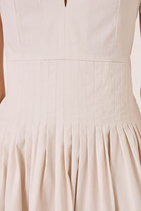 Aarini Ecru Cotton Dress