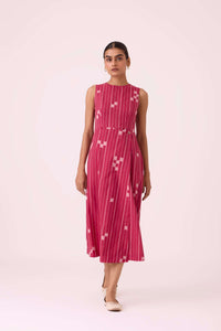 Katerina Rhubarb Ikat Dress