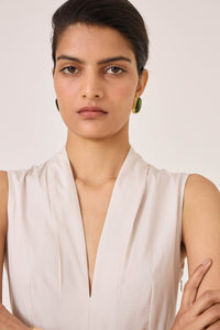 Aarini Ecru Cotton Dress