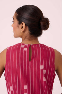 Katerina Rhubarb Ikat Dress